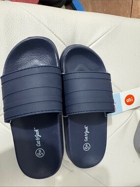 Cat & Jack Navy Men's Slide Sandals